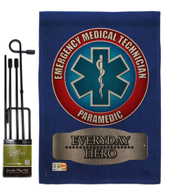 EMT - Military Americana Vertical Impressions Decorative Flags HG108009 Made In USA - Image 12