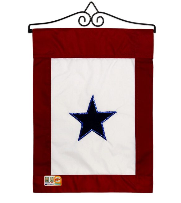 Blue Star Service - Military Americana Vertical Applique Decorative Flags HG108042 - Image 3