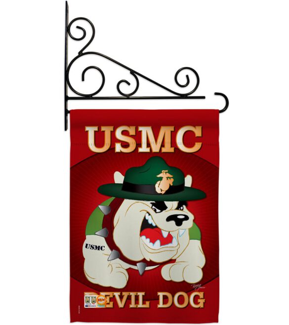 Devil Dog - Military Americana Vertical Impressions Decorative Flags HG108052 - Image 8