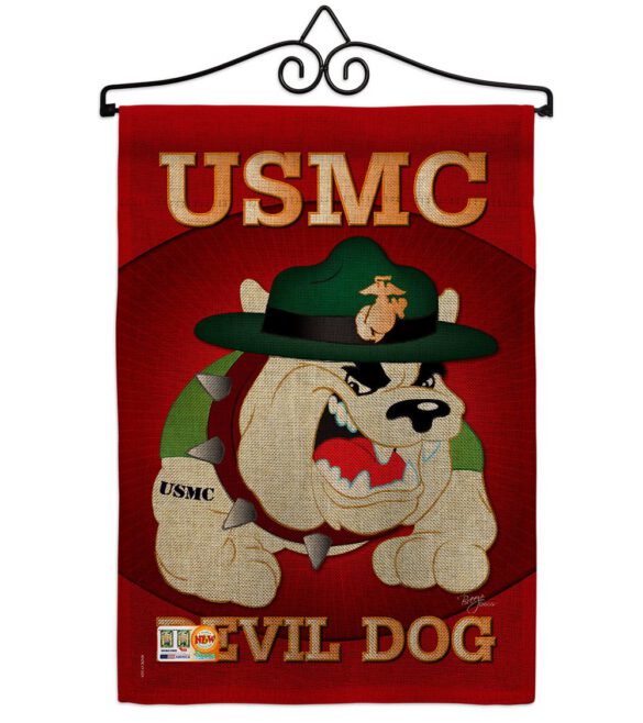Devil Dog - Military Americana Vertical Impressions Decorative Flags HG108052 - Image 13