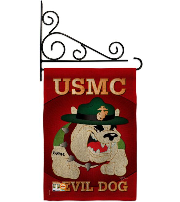 Devil Dog - Military Americana Vertical Impressions Decorative Flags HG108052 - Image 14