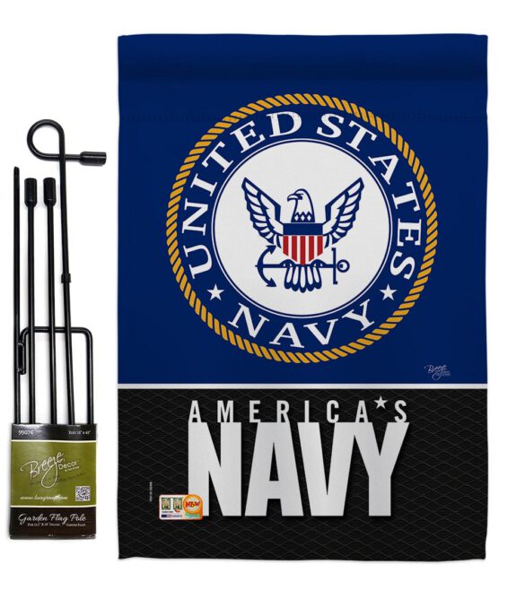 America Navy - Military Americana Vertical Impressions Decorative Flags HG108408 Made In USA - Image 5