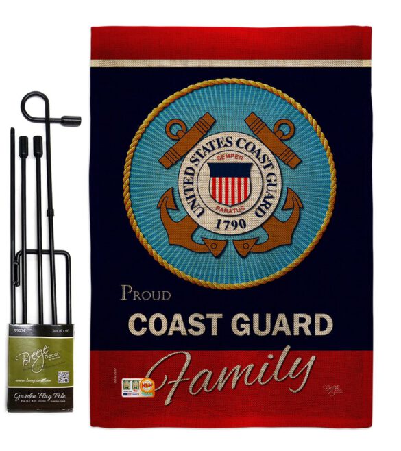 Coast Guard Proudly Family - Military Americana Vertical Impressions Decorative Flags HG108413 Made In USA - Image 12