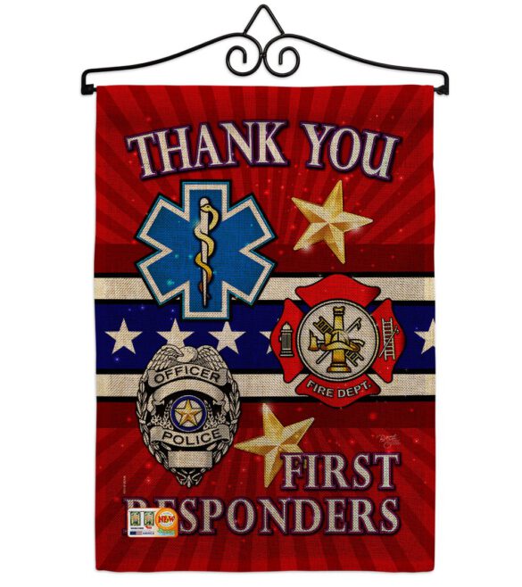 First Responders - Military Americana Vertical Impressions Decorative Flags HG108432 Made In USA - Image 13