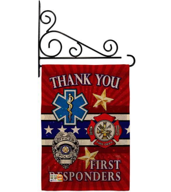 First Responders - Military Americana Vertical Impressions Decorative Flags HG108432 Made In USA - Image 14