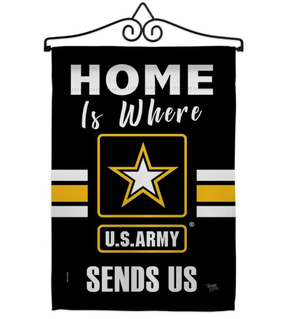 Home is Where US Army - Military Americana Vertical Impressions Decorative Flags HG108456 Made In USA - Image 7