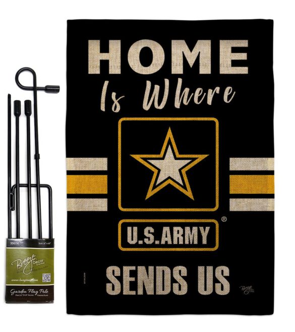 Home is Where US Army - Military Americana Vertical Impressions Decorative Flags HG108456 Made In USA - Image 12