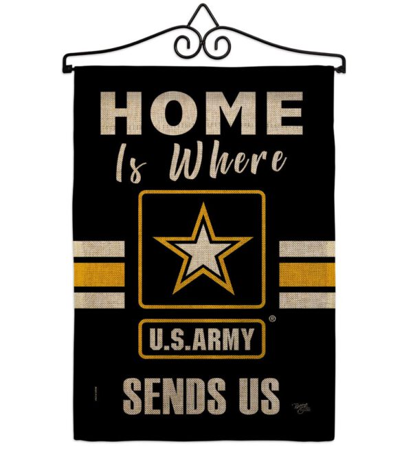 Home is Where US Army - Military Americana Vertical Impressions Decorative Flags HG108456 Made In USA - Image 13