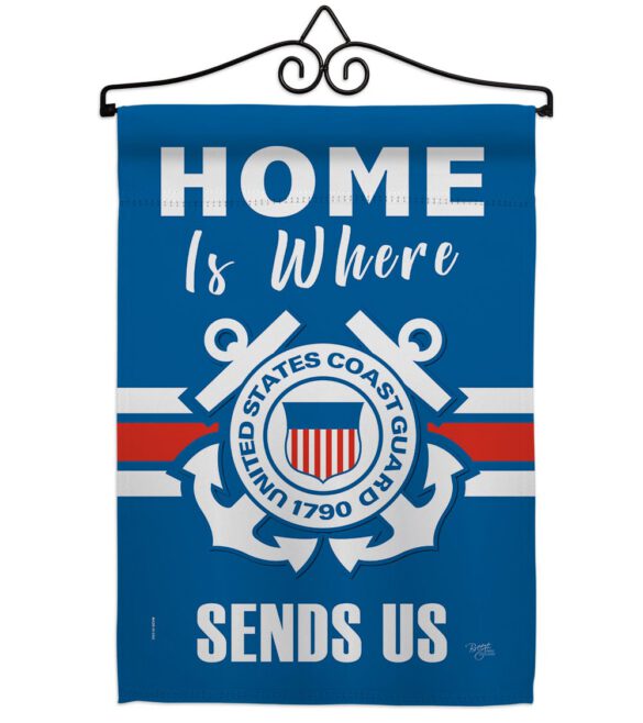 Home is Where Coast Guard - Military Americana Vertical Impressions Decorative Flags HG108459 Made In USA - Image 7