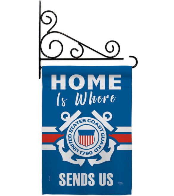 Home is Where Coast Guard - Military Americana Vertical Impressions Decorative Flags HG108459 Made In USA - Image 8