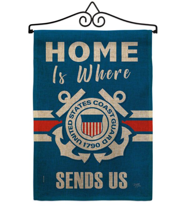 Home is Where Coast Guard - Military Americana Vertical Impressions Decorative Flags HG108459 Made In USA - Image 13