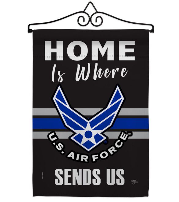 Home is Where Air Force - Military Americana Vertical Impressions Decorative Flags HG108460 Made In USA - Image 7