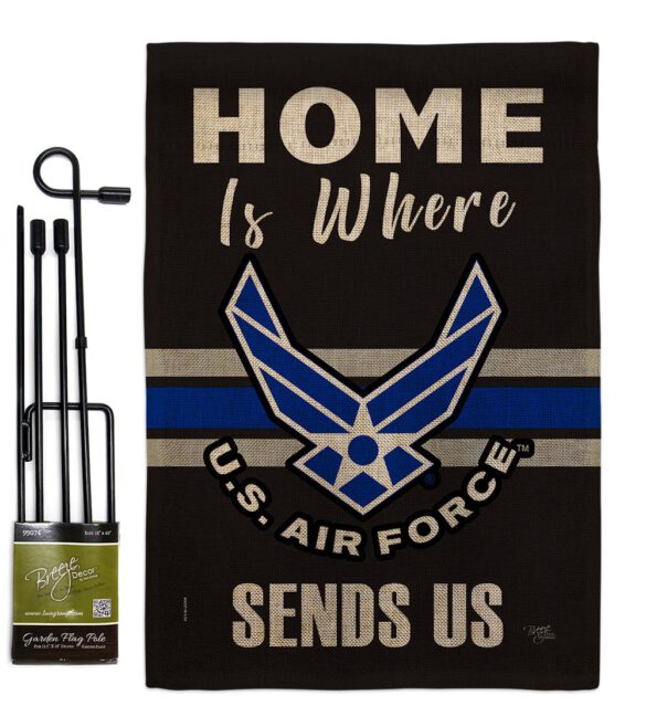 Home is Where Air Force - Military Americana Vertical Impressions Decorative Flags HG108460 Made In USA - Image 12