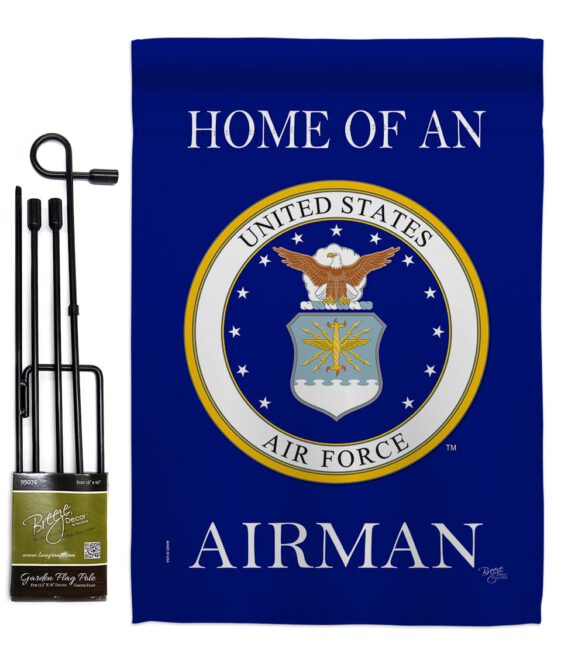 Home of Airman - Military Americana Vertical Impressions Decorative Flags HG108475 Made In USA - Image 4
