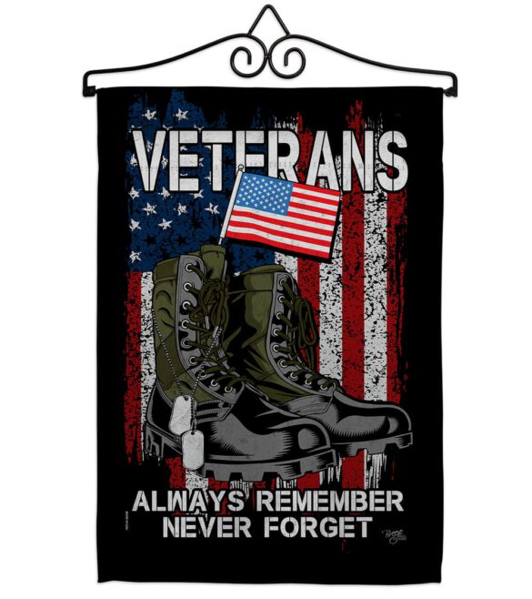 Always Remember - Military Americana Vertical Impressions Decorative Flags HG108485 Made In USA - Image 8