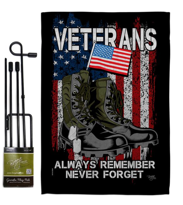 Always Remember - Military Americana Vertical Impressions Decorative Flags HG108485 Made In USA - Image 5