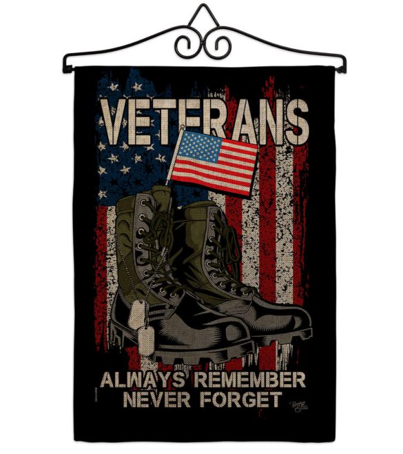 Always Remember - Military Americana Vertical Impressions Decorative Flags HG108485 Made In USA - Image 14