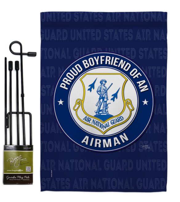 Air Force Proud Boyfriend Airman - Military Americana Vertical Impressions Decorative Flags HG108507 Made In USA - Image 5