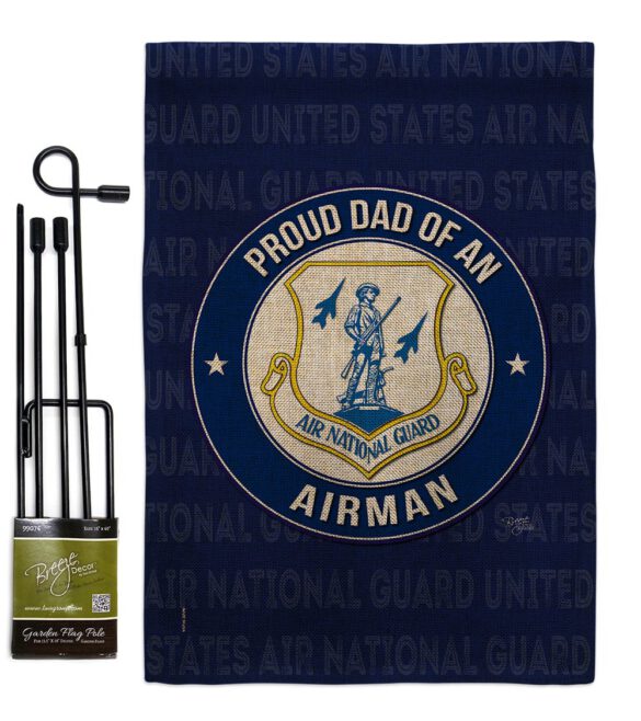 Air Force Proud Dad Airman - Military Americana Vertical Impressions Decorative Flags HG108516 Made In USA - Image 15