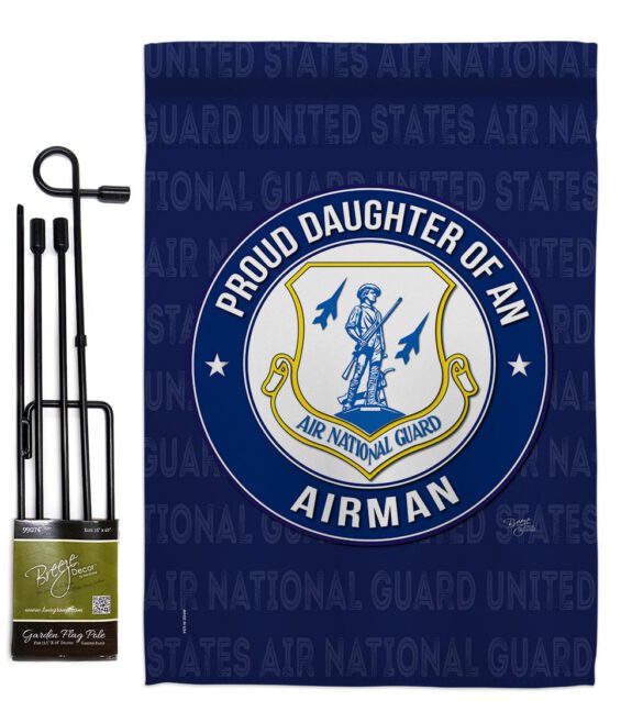 Air Force Proud Daughter Airman - Military Americana Vertical Impressions Decorative Flags HG108525 Made In USA - Image 5