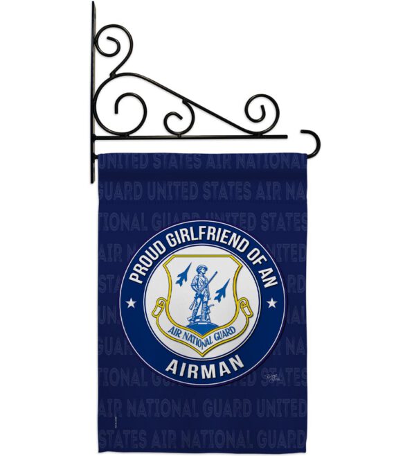 Air Force Proud Girlfriend Airman - Military Americana Vertical Impressions Decorative Flags HG108543 Made In USA - Image 9