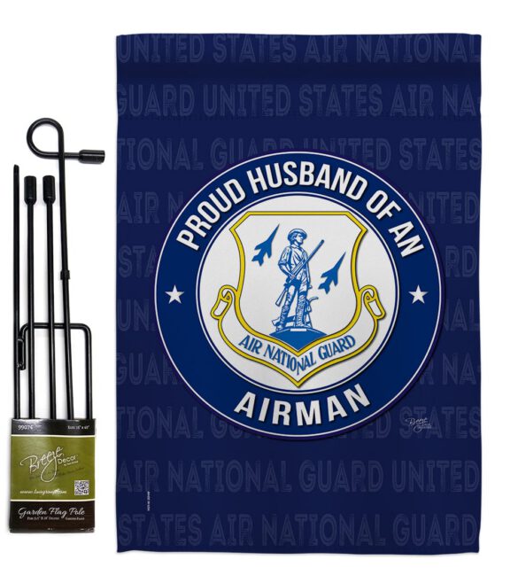 Air Force Proud Husband Airman - Military Americana Vertical Impressions Decorative Flags HG108561 Made In USA - Image 5