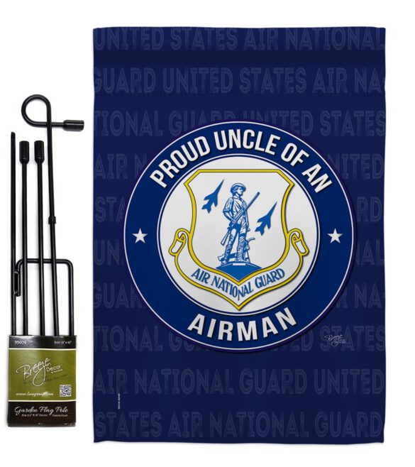 Air Force Proud Uncle Airman - Military Americana Vertical Impressions Decorative Flags HG108597 Made In USA - Image 5