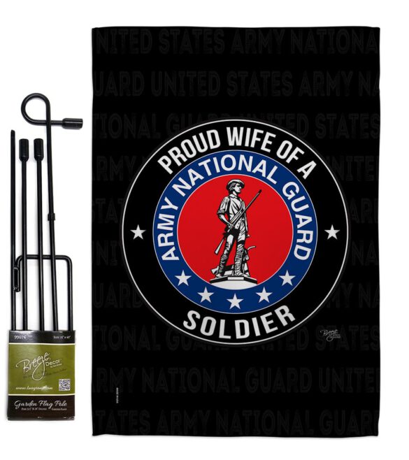 Army Proud Wife Soldier - Military Americana Vertical Impressions Decorative Flags HG108609 Made In USA - Image 5