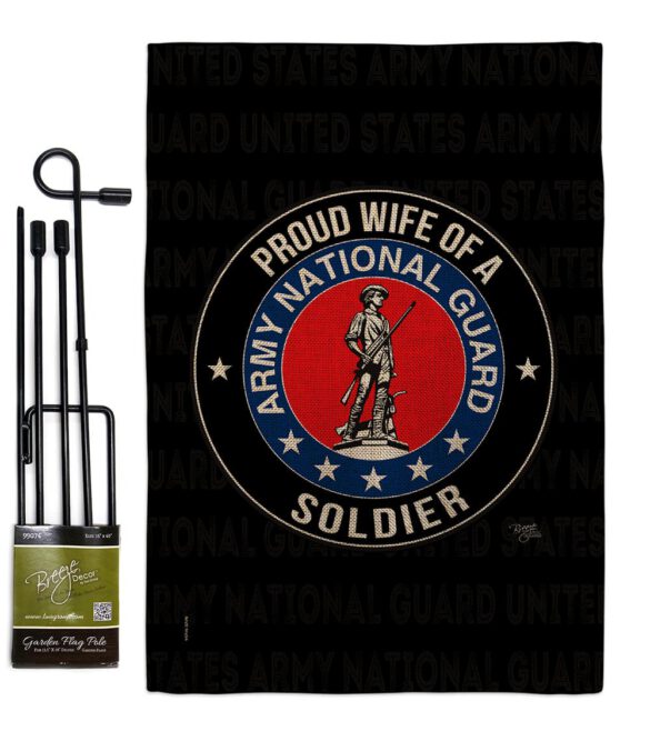 Army Proud Wife Soldier - Military Americana Vertical Impressions Decorative Flags HG108609 Made In USA - Image 15