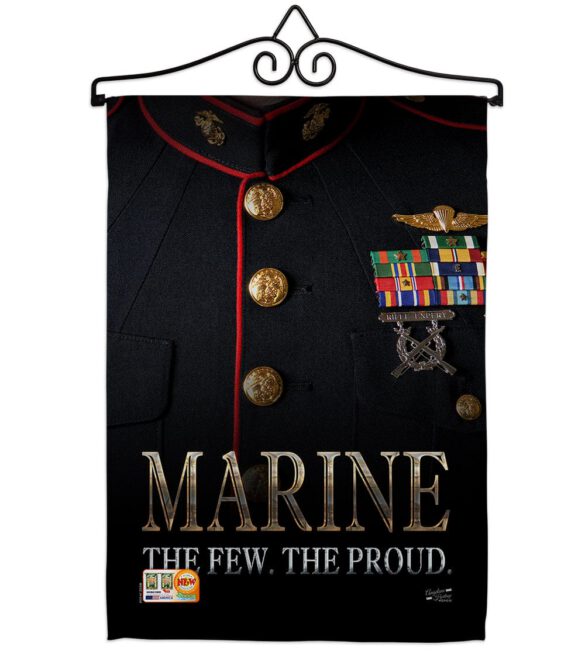 Dress Blue Marine - Military Americana Vertical Impressions Decorative Flags HG137137 Made In USA - Image 7