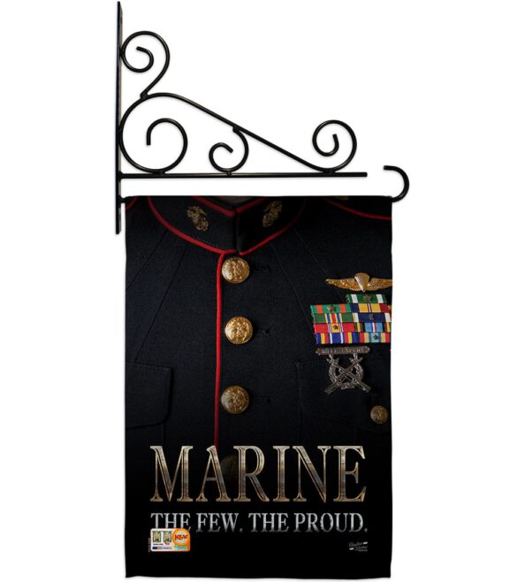 Dress Blue Marine - Military Americana Vertical Impressions Decorative Flags HG137137 Made In USA - Image 8