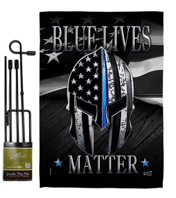 Blue Live Matter - Military Americana Vertical Impressions Decorative Flags HG137293 Made In USA - Image 4