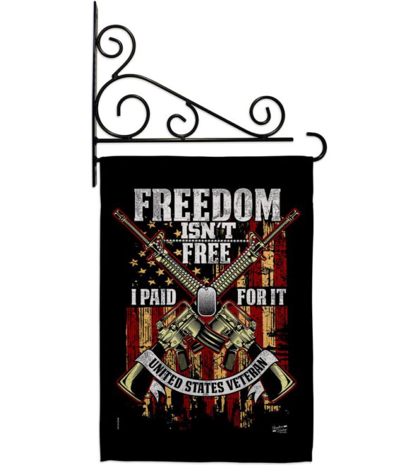 Freedom Isn't Free - Military Americana Vertical Impressions Decorative Flags HG137574 Made In USA - Image 8