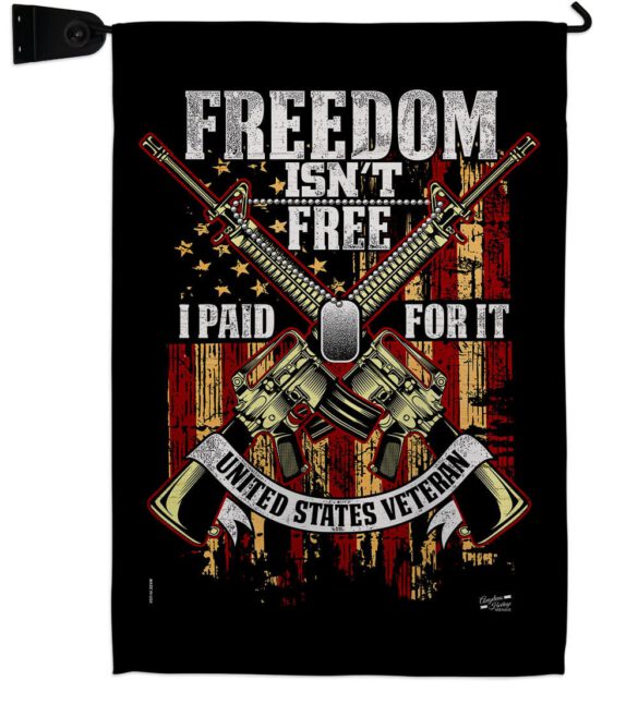 Freedom Isn't Free - Military Americana Vertical Impressions Decorative Flags HG137574 Made In USA - Image 9