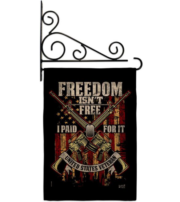 Freedom Isn't Free - Military Americana Vertical Impressions Decorative Flags HG137574 Made In USA - Image 20