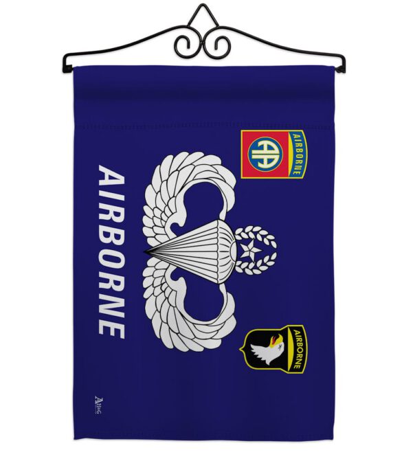 Airborne - Military Americana Vertical Impressions Decorative Flags HG140302 Made In USA - Image 8