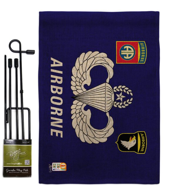 Airborne - Military Americana Vertical Impressions Decorative Flags HG140302 Made In USA - Image 13