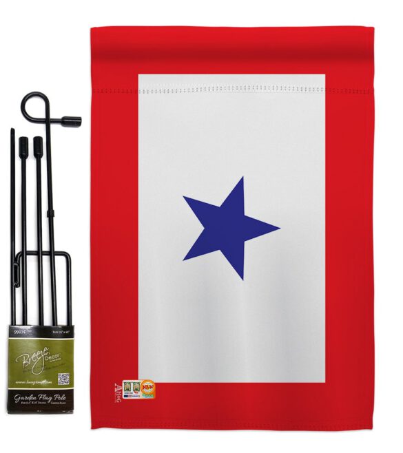 Blue Star - Military Americana Vertical Impressions Decorative Flags HG140343 Made In USA - Image 4