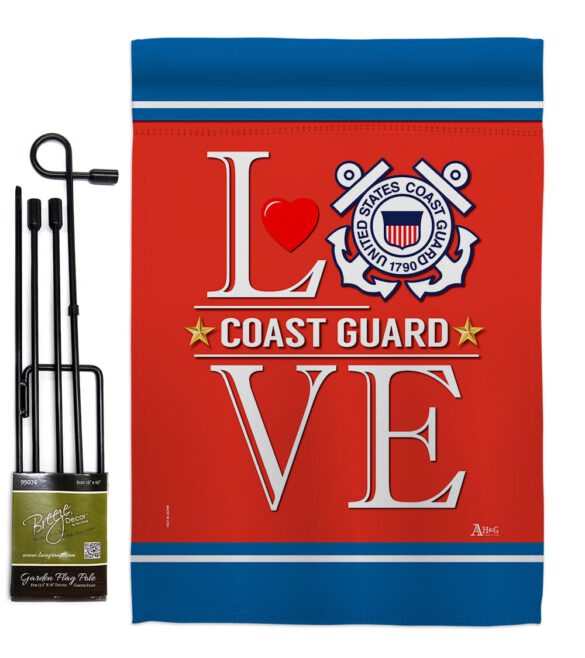 Coast Guard Love - Military Americana Vertical Impressions Decorative Flags HG140634 Made In USA - Image 4