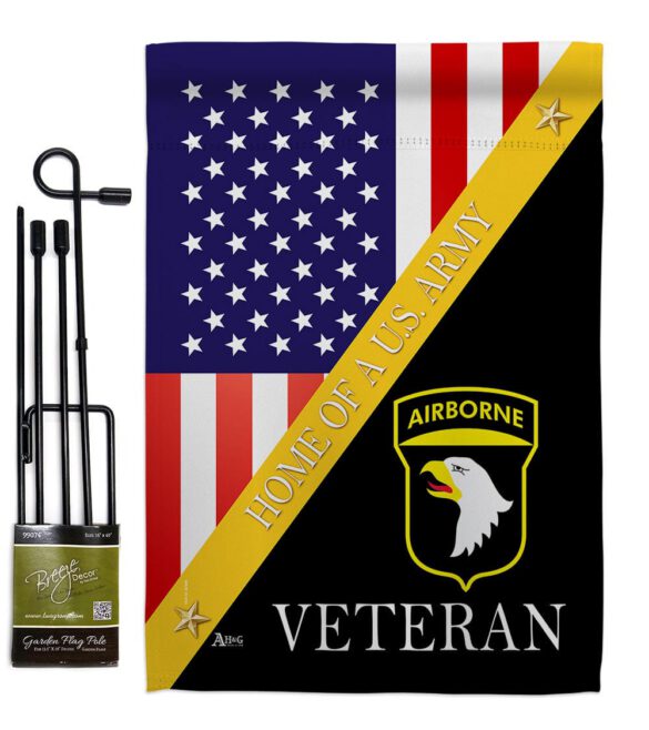 Home of 101st Airborne - Military Americana Vertical Impressions Decorative Flags HG140892 Made In USA - Image 4