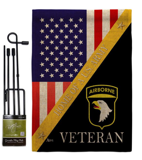 Home of 101st Airborne - Military Americana Vertical Impressions Decorative Flags HG140892 Made In USA - Image 14