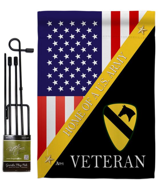 Home of 1st Cavalry Division - Military Americana Vertical Impressions Decorative Flags HG140896 Made In USA - Image 4