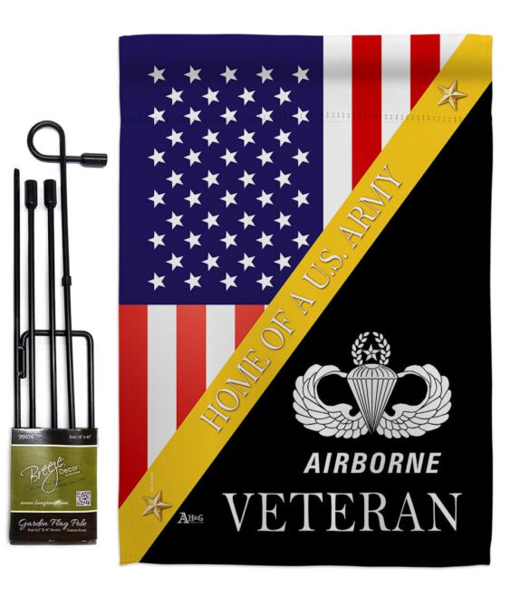 Home of Airborne - Military Americana Vertical Impressions Decorative Flags HG140900 Made In USA - Image 4