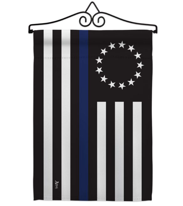 Betsy Ross Blue Line - Military Americana Vertical Impressions Decorative Flags HG140928 Made In USA - Image 7