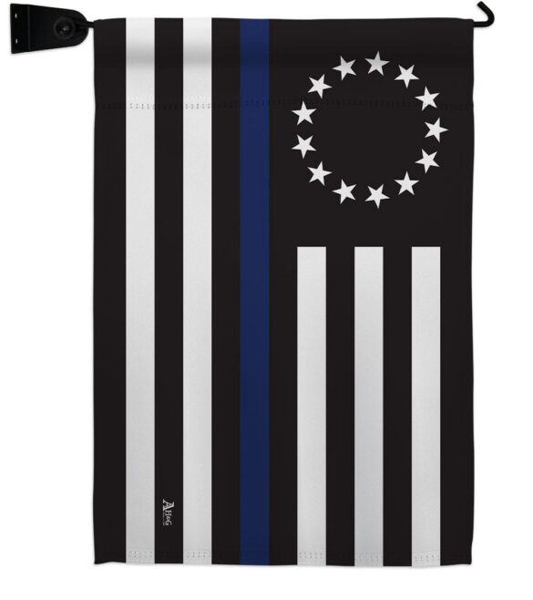 Betsy Ross Blue Line - Military Americana Vertical Impressions Decorative Flags HG140928 Made In USA - Image 9