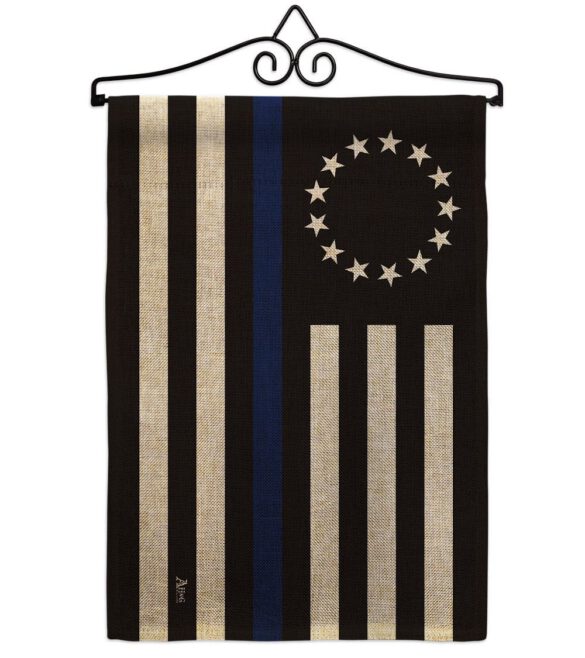 Betsy Ross Blue Line - Military Americana Vertical Impressions Decorative Flags HG140928 Made In USA - Image 19