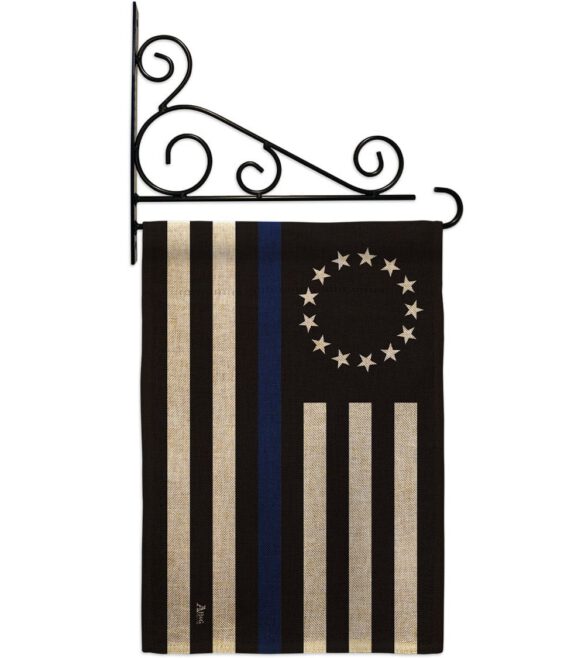 Betsy Ross Blue Line - Military Americana Vertical Impressions Decorative Flags HG140928 Made In USA - Image 20