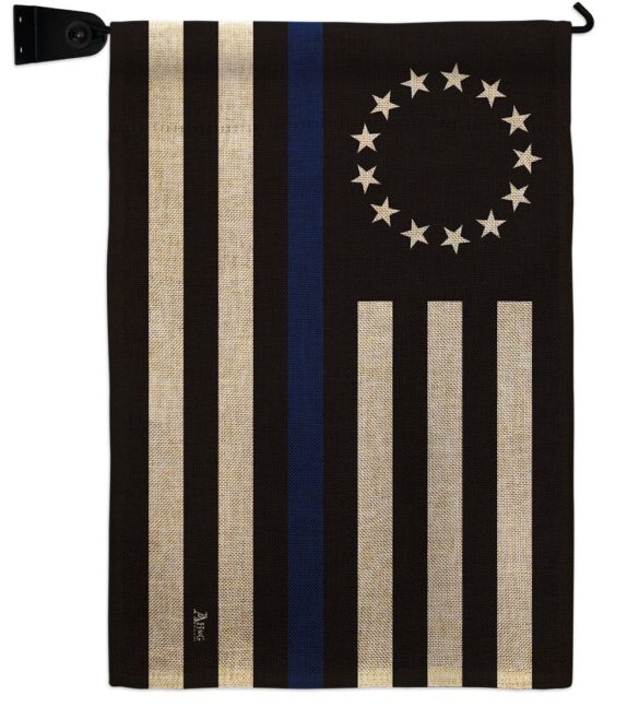 Betsy Ross Blue Line - Military Americana Vertical Impressions Decorative Flags HG140928 Made In USA - Image 21