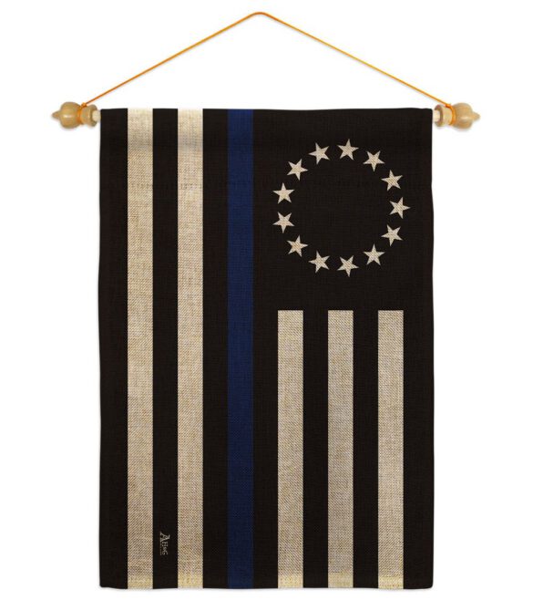 Betsy Ross Blue Line - Military Americana Vertical Impressions Decorative Flags HG140928 Made In USA - Image 22