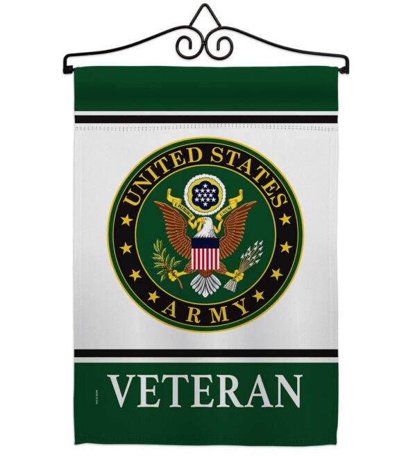 Army Veteran - Military Americana Vertical Impressions Decorative Flags HG170043 Made In USA - Image 8